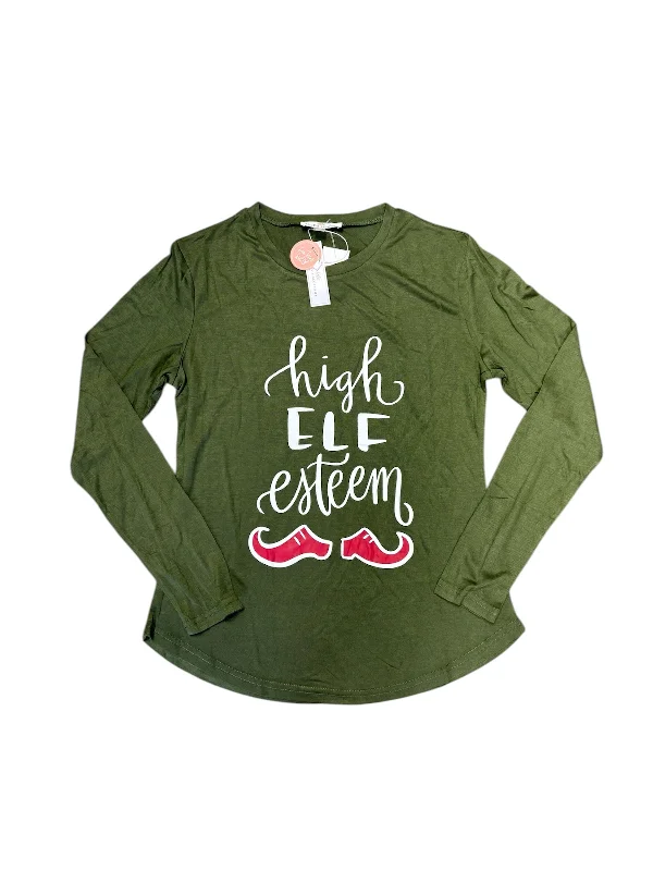 women's tops for those who want to create outfits that reflect their personal style and sense of fashionTop Long Sleeve Basic By Clothes Mentor In Green, Size: S