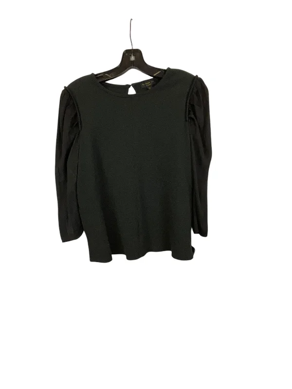 silk women's topsTop Long Sleeve By Current Air In Black, Size: Xs