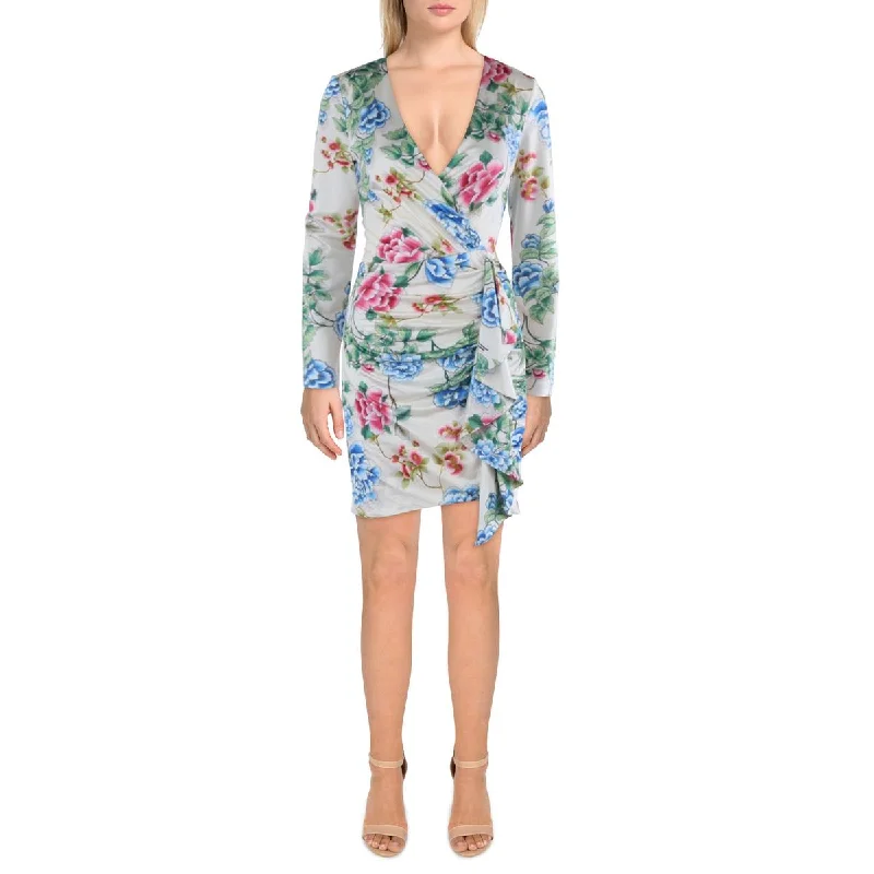 Chic DressGuess Womens Emily Floral Print Short Mini Dress