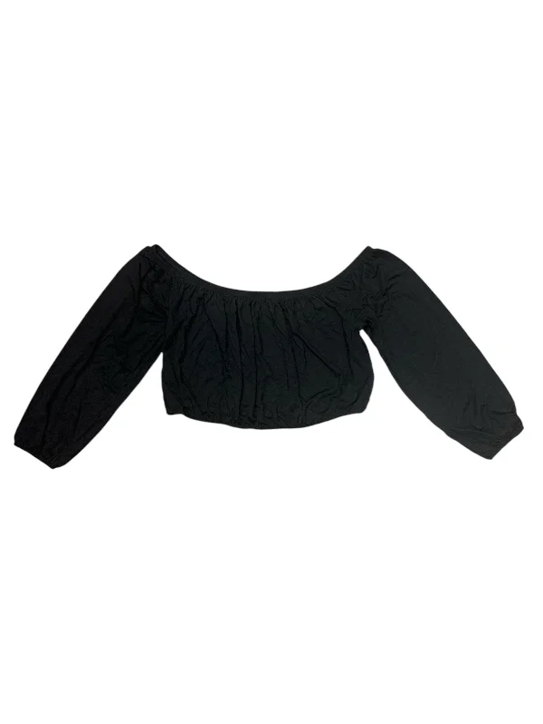 women's tops for those who appreciate subtle and muted tonesTop Long Sleeve By Torrid In Black, Size: 1x