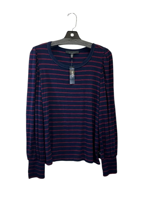 women's tops with built-in brasTop Long Sleeve By White House Black Market In Blue & Purple, Size: L