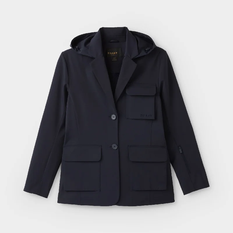 women's coats for maternity wearHooded Tech Blazer