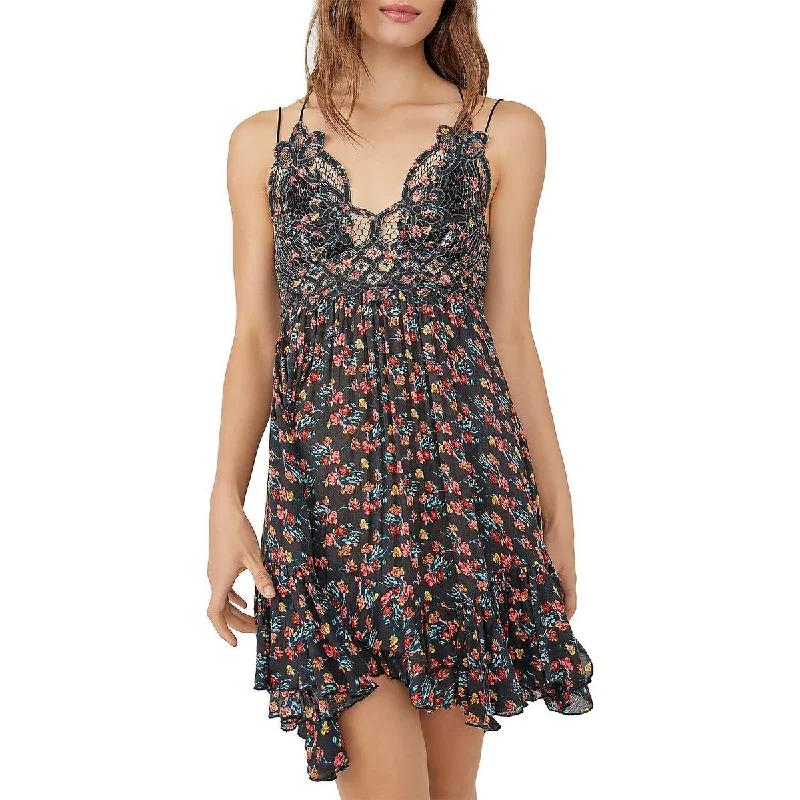 Cocktail DressIntimately Free People Womens Adella Floral Ruffled Mini Dress