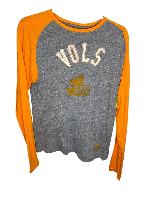 women's tops for business casual attireTop Long Sleeve By Adidas In Grey & Orange, Size: S