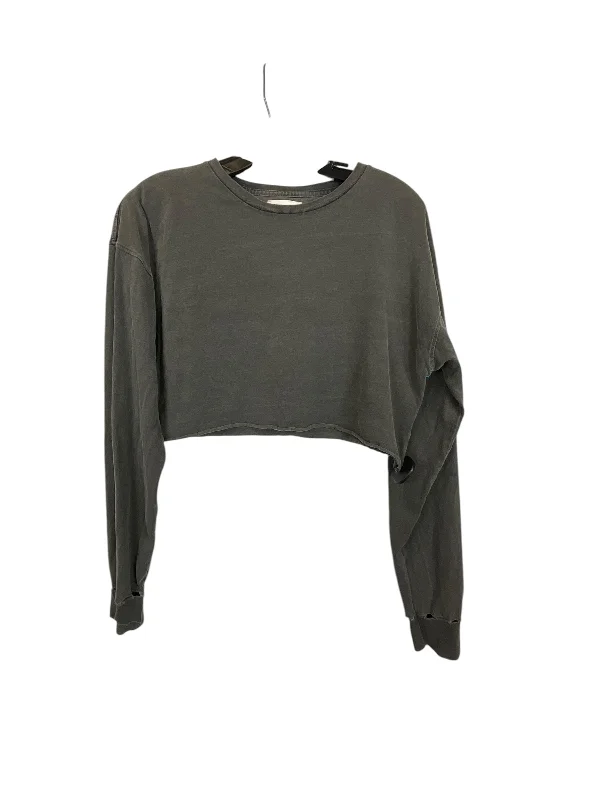 women's tops with beading accentsTop Long Sleeve By Clothes Mentor In Grey, Size: Osfm