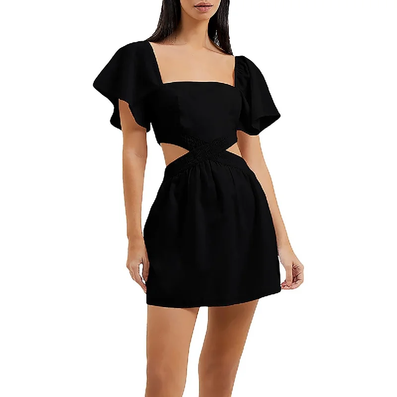 women's bespoke dressesFrench Connection Womens Cut-Out Short Mini Dress