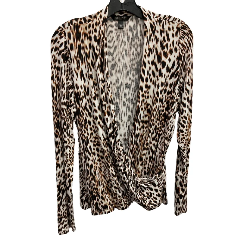 women's tops for fashion-forward individualsTop Long Sleeve By Banana Republic In Leopard Print, Size: L