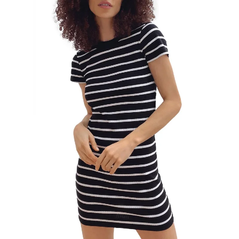 women's halter dressesFrench Connection Womens Ribbed Striped Mini Dress