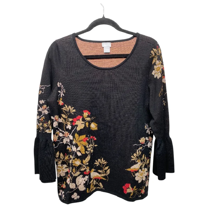 women's tops for relaxed weekendsTop Long Sleeve By Chicos In Black, Size: M