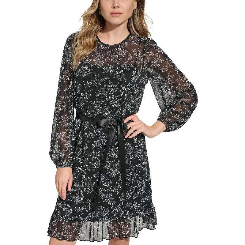 Solid Color DressJessica Howard Womens Printed Short Mini Dress