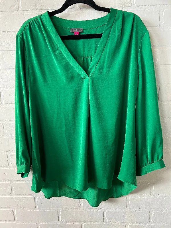 women's tops that offer a perfect blend of style, comfort, and affordabilityTop Long Sleeve By Vince Camuto In Green, Size: Xl