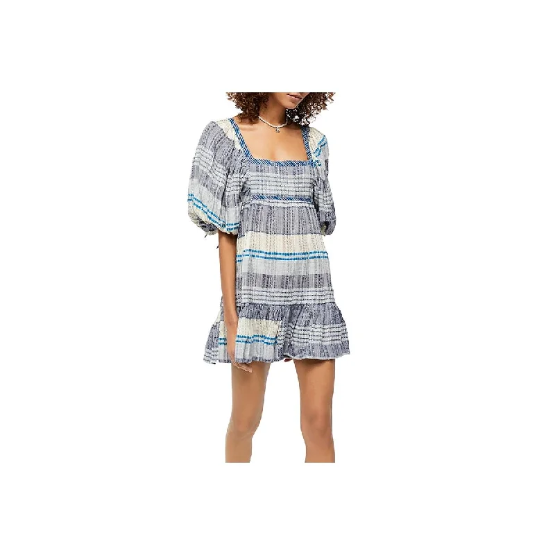 Nursing DressFree People Womens Striped Cozy Mini Dress