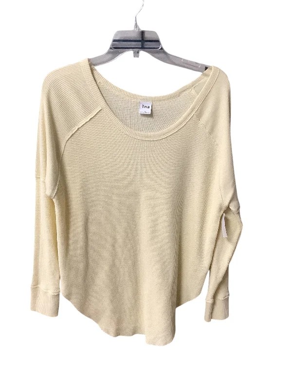 women's tops with sequin embellishmentsTop Long Sleeve Basic By Clothes Mentor In Yellow, Size: M