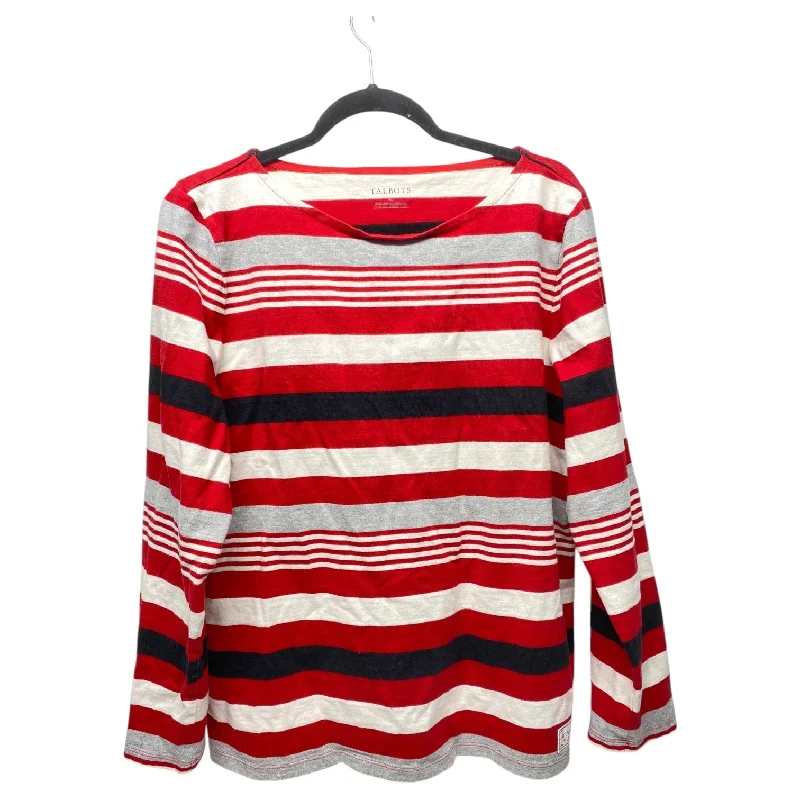 women's tops for those who refuse to compromise on styleTop Long Sleeve By Talbots In Red & White, Size: Xl