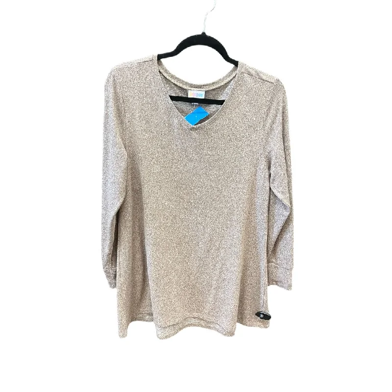 women's tops for those who want to add a personal touch to their wardrobe with unique and one-of-a-kind piecesTop Long Sleeve By Lularoe In Brown, Size: S