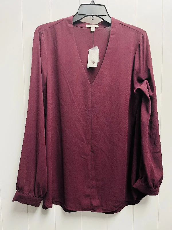 women's tops for boho-chic stylesTop Long Sleeve By Pleione In Maroon, Size: Xl