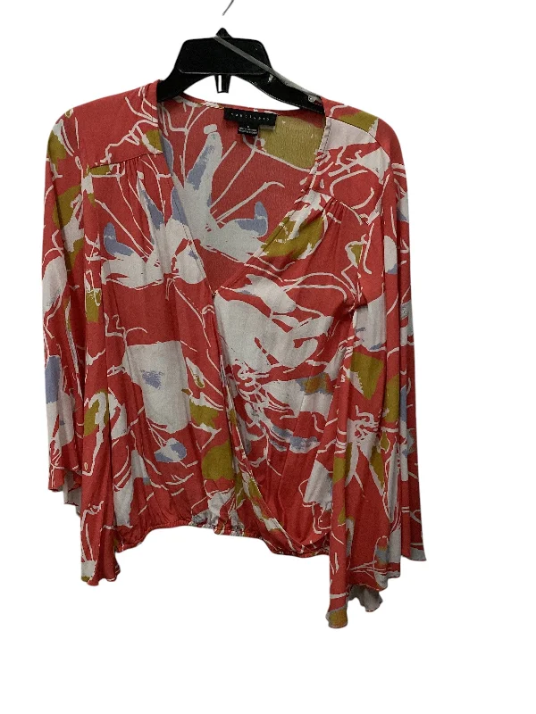 women's tops for smart casual looksTop Long Sleeve By Sanctuary In Floral Print, Size: S