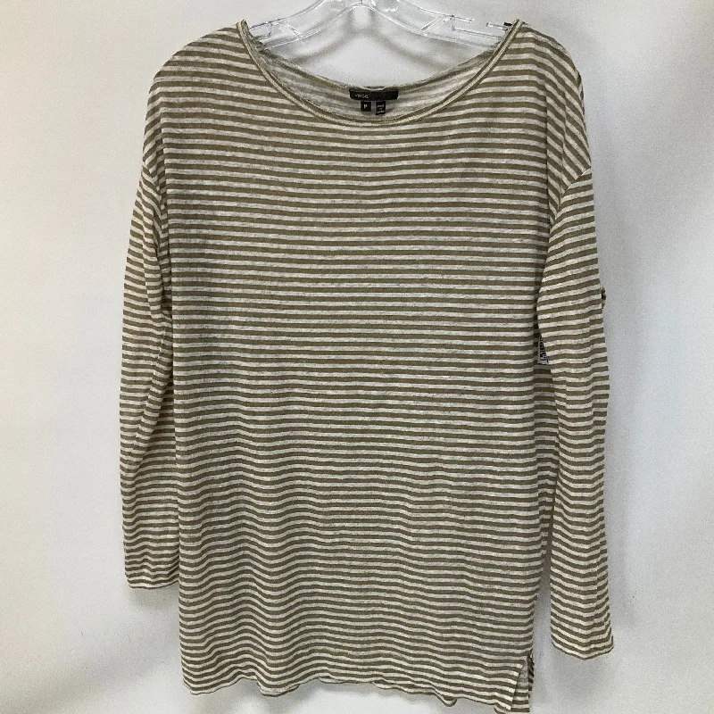 women's tops for those who want to elevate their everyday wear with chic and elegant piecesTop Long Sleeve By Vince In Striped Pattern, Size: M