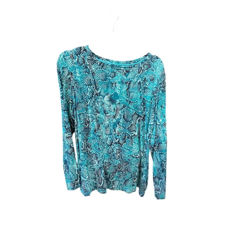 women's tops for fashion-forward individualsTop Long Sleeve By Chicos In Blue, Size: L