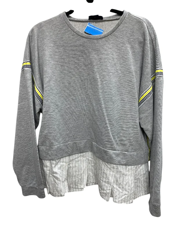 trendy women's topsTop Long Sleeve By Maeve In Grey, Size: M