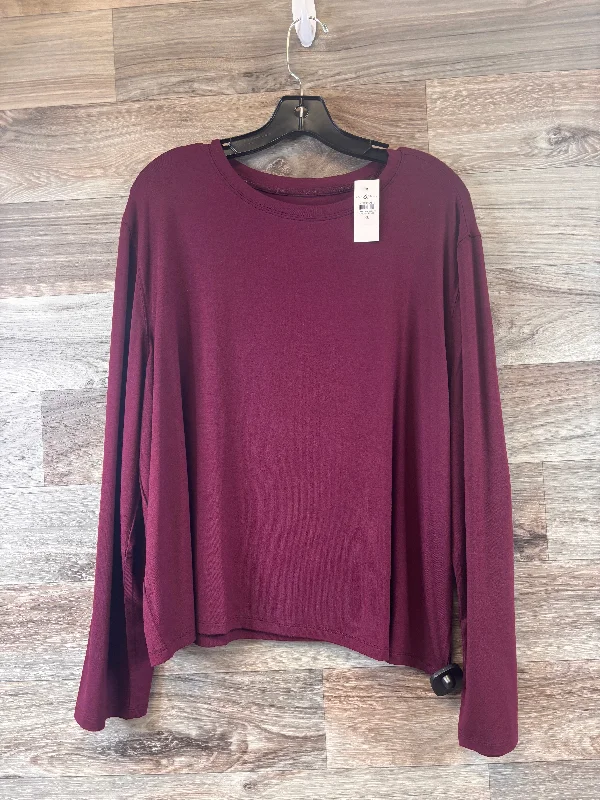 women's tops for those who believe in expressing their individuality through fashionTop Long Sleeve Basic By Lou And Grey In Red, Size: Xl