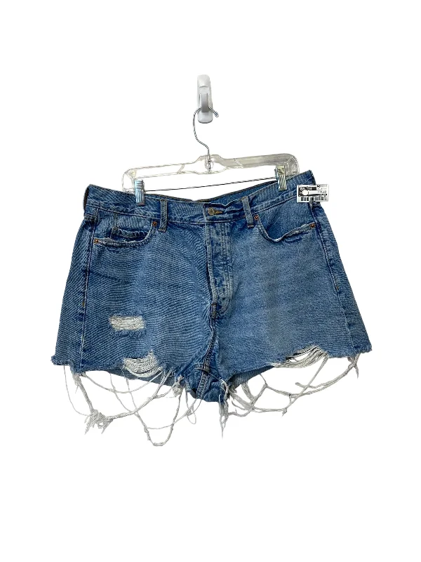 women's checkered shortsShorts By Old Navy In Blue Denim, Size: 16