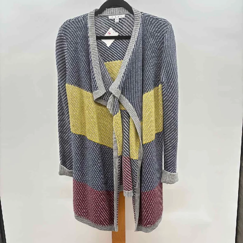 women's tops for those who want to make a fashion statementCABI Women's Size M Gray Stripe Cardigan