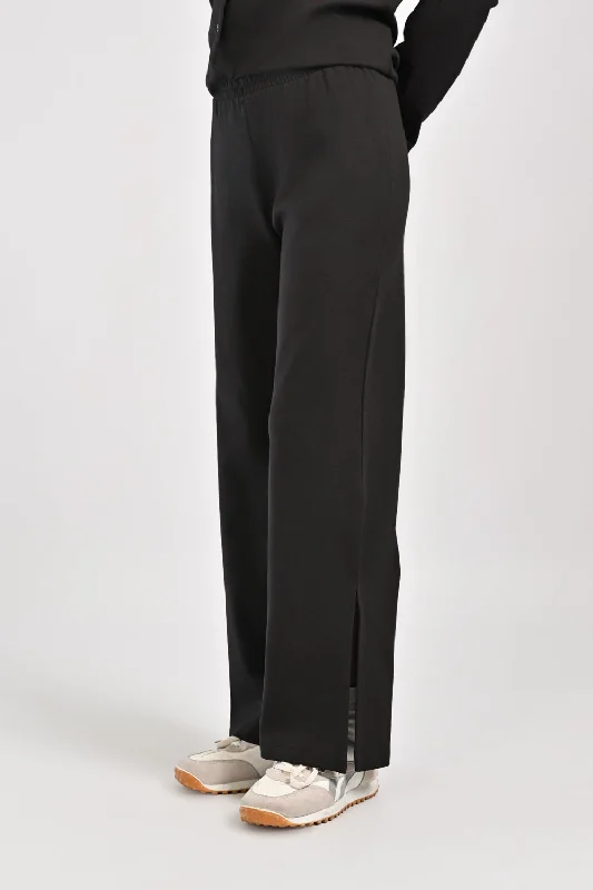 SOFT KNIT WIDE LEG TROUSERS