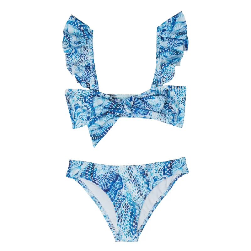 Stylish Female SwimwearGIRL’S TIE KNOT BIKINI WAVES