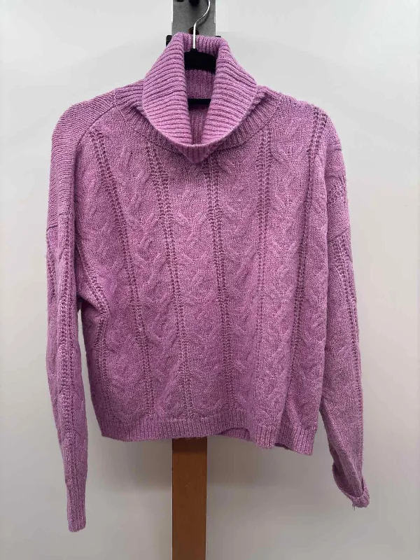 women's tops for beach outingsMajor Major Women's Size S Lavender Cable Knit Sweater