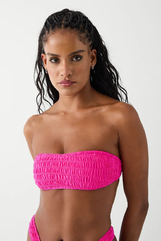 Kaftan Female SwimwearRosabella Bandeau Shine Bikini Top - Candy Pink