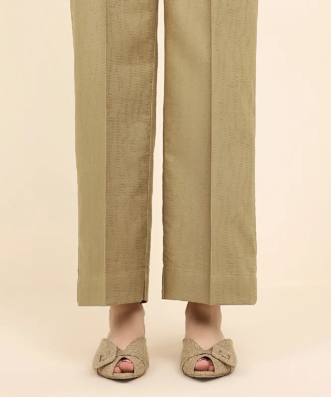 women's tops for mixing and matching with different bottomsCotton Jacquard Straight Pants