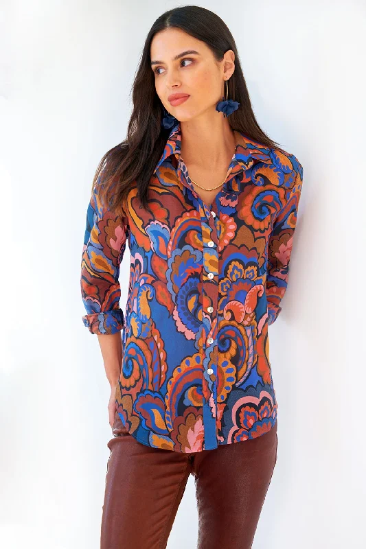 women's tops for those who want to wear pieces that are both comfortable and stylishMini Monica Shirt Paisley