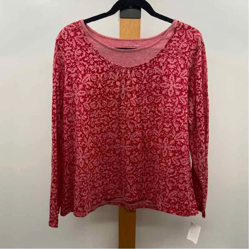 women's tops for those who want to add a pop of color to their outfitsColdwater Creek Women's Size XXL Red scroll Long Sleeve Shirt