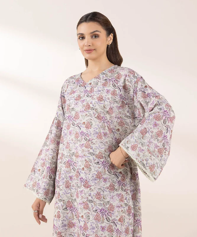 women's tops for those who want to elevate their everyday wear with chic and elegant piecesPrinted Khaddar Shirt