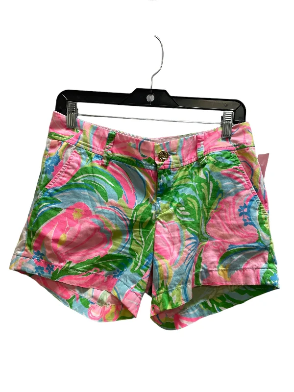 women's low-rise shortsShorts By Lilly Pulitzer In Green & Pink, Size: 2