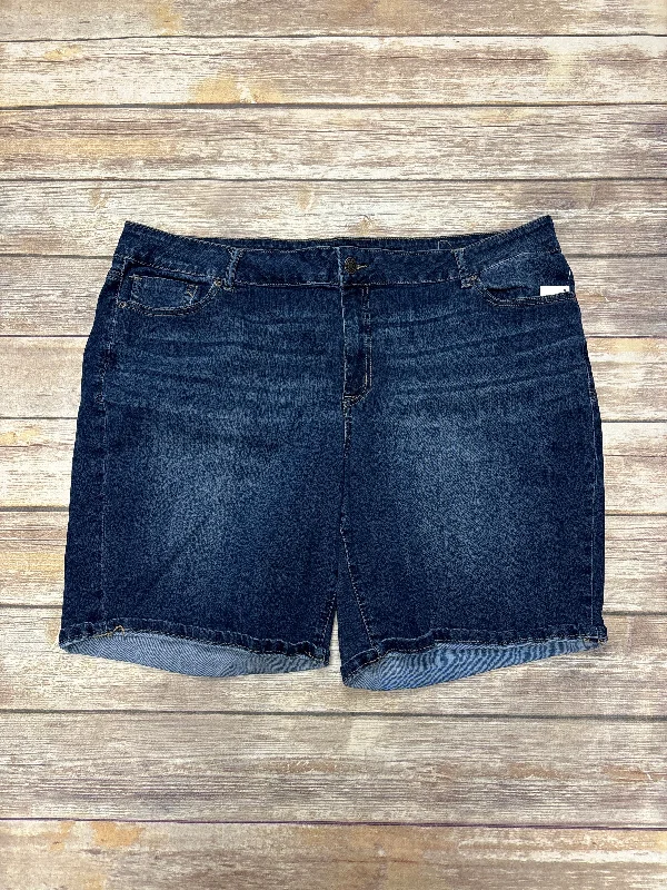 women's warm shortsShorts By Maurices In Blue Denim, Size: 24w