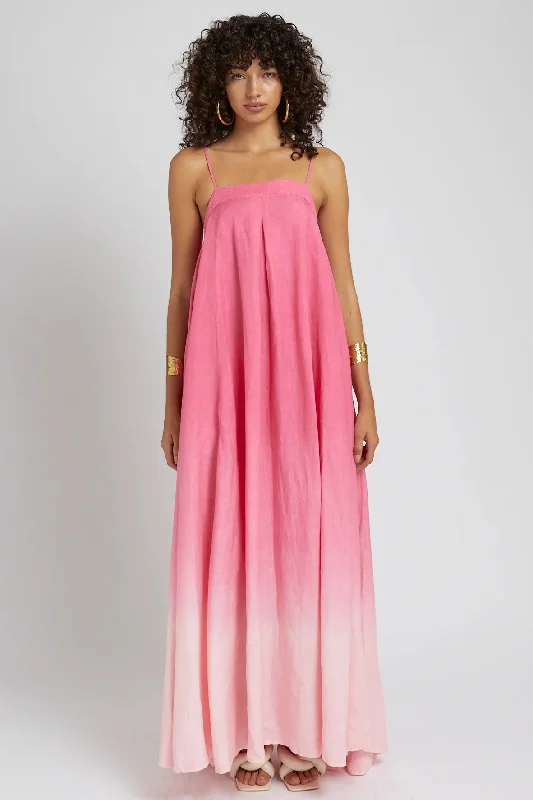 Plus-Size DressSUMMI SUMMI Womens Bloom Maxi Dress Linen - Pink Fade