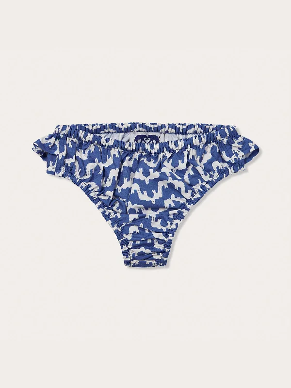 Halter Female SwimwearGirls Elephant Palace Blue Calabash Bikini Bottoms