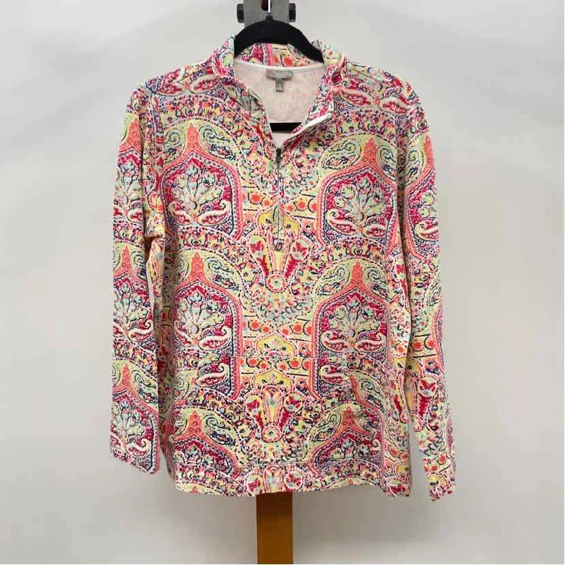 spaghetti strap women's topsTalbots Women's Size 1X Multi-Color medallion Long Sleeve Shirt