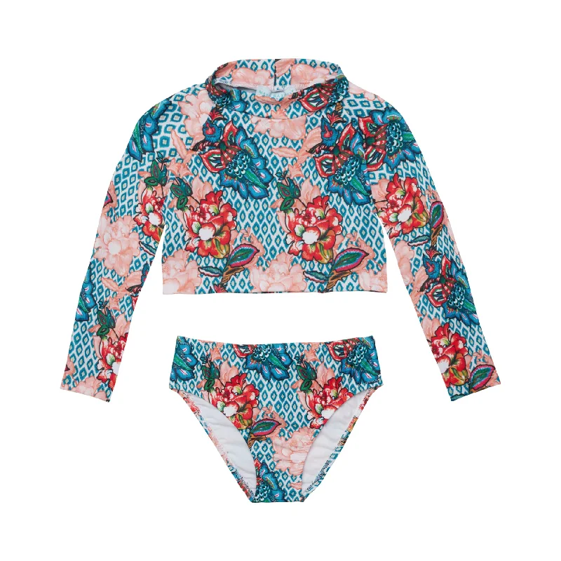 Wrap Female SwimwearGIRL'S LONG SLEEVE CROP TOP BIKINI FRIDA