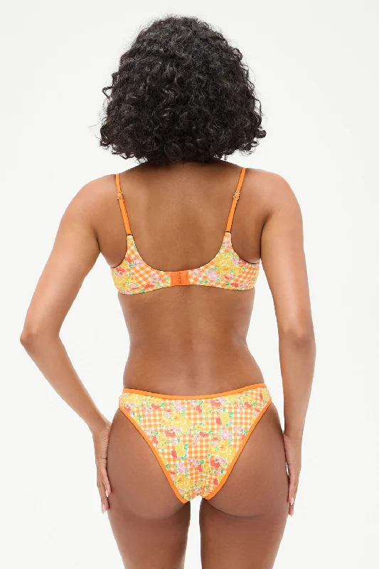 String Female SwimwearDove Floral Classic Bikini Bottom - Marigold Gingham