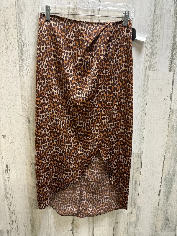 women's lightweight linen skirts for warm weatherAnimal Print Skirt Maxi Urban Outfitters, Size S