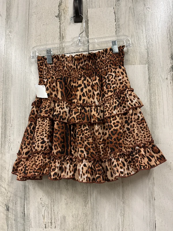 women's tiered skirtsAnimal Print Skirt Mini & Short Altard State, Size M