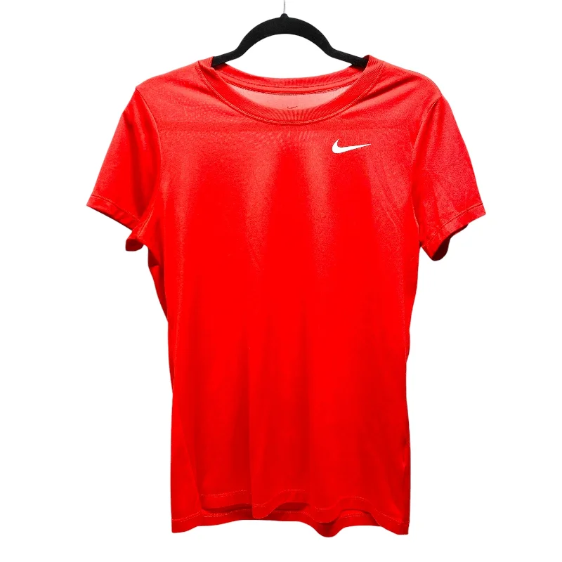 women's tops for those who want to make a fashion statementAthletic Top Short Sleeve By Nike Apparel In Red, Size: M