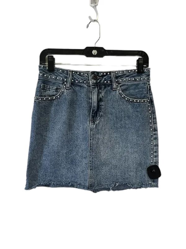 women's tiered skirtsBlue Denim Skirt Designer Pistola, Size 26