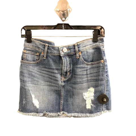 women's work skirtsBlue Denim Skirt Mini & Short Express, Size Xs