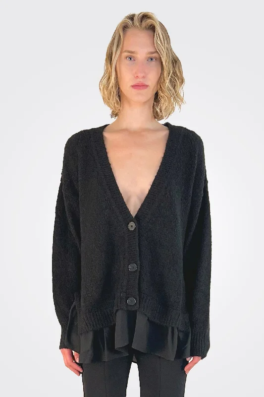 women's tops for bridal showers and baby showersButton Up Cardigan - Black