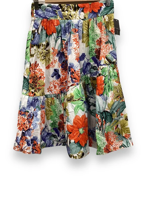 women's high-waisted skirtsFloral Print Skirt Maxi Zara, Size Xs