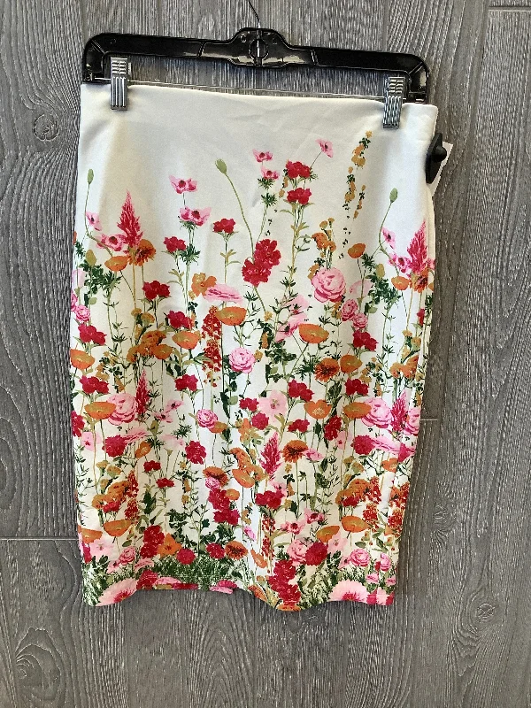 women's denim skirtsFloral Print Skirt Midi New York And Co, Size 4